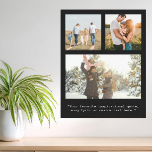 Creëer Uw eigen gepersonaliseerde 3 foto en offert Poster