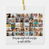 Creëer Uw eigen gepersonaliseerde 40 foto collage Keramisch Ornament (Voorkant)