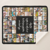 Creëer Uw eigen gepersonaliseerde 64-fotocollage Sherpa Deken (Voorkant (horizontaal))