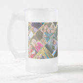 Creëer uw eigen gepersonaliseerde 6 foto collage matglas bierpul (Links)