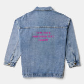 Creëer Uw eigen gepersonaliseerde aangepaste naam  Denim Jacket (Achterkant)