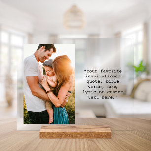 Creëer uw eigen gepersonaliseerde foto en offerte acryl bord