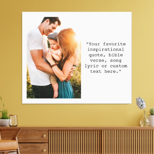 Creëer uw eigen gepersonaliseerde foto en offerte canvas afdruk (Insitu (Woonkamer))