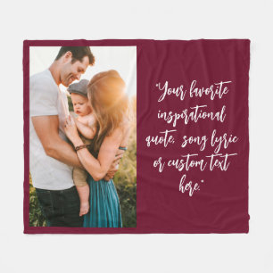 Creëer uw eigen gepersonaliseerde foto quote fleece deken