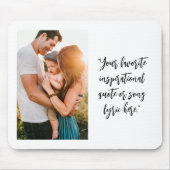 Creëer uw eigen gepersonaliseerde foto quote muismat (Voorkant)