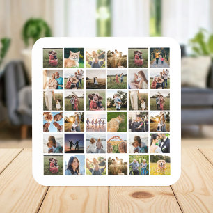 Creëer uw eigen gepersonaliseerde fotocollage bier onderzetter