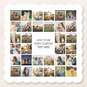 Creëer uw eigen gepersonaliseerde fotocollage kartonnen onderzetters