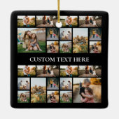 Creëer uw eigen gepersonaliseerde fotocollage keramisch ornament (Achterkant)