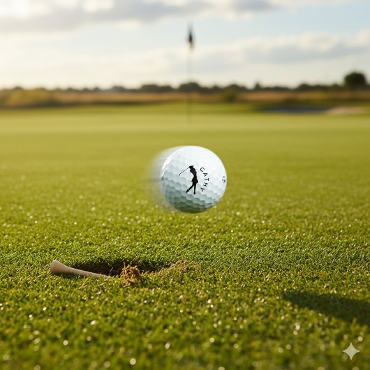 Creëer uw eigen gepersonaliseerde golfer Logo naam Golfballen