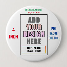 Creëer uw eigen gepersonaliseerde Huge Button Pin