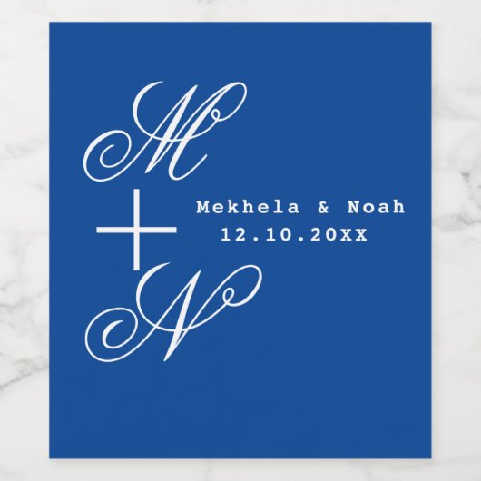 Creëer uw eigen gepersonaliseerde huwelijksgunst wijn etiket (Enkel label)