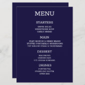 Creëer uw eigen gepersonaliseerde indigo menu (Voorkant / Achterkant)