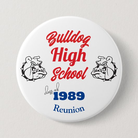 Creëer Uw eigen gepersonaliseerde klassenreünie Ronde Button 7,6 Cm (Voorkant)