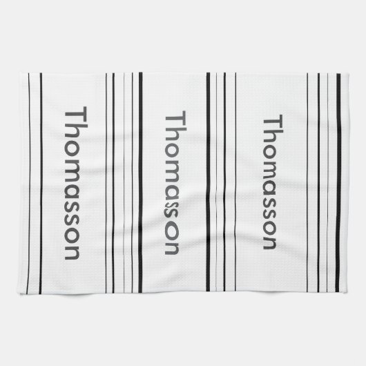 Creëer uw eigen gepersonaliseerde minimalistische  theedoek (Horizontaal)