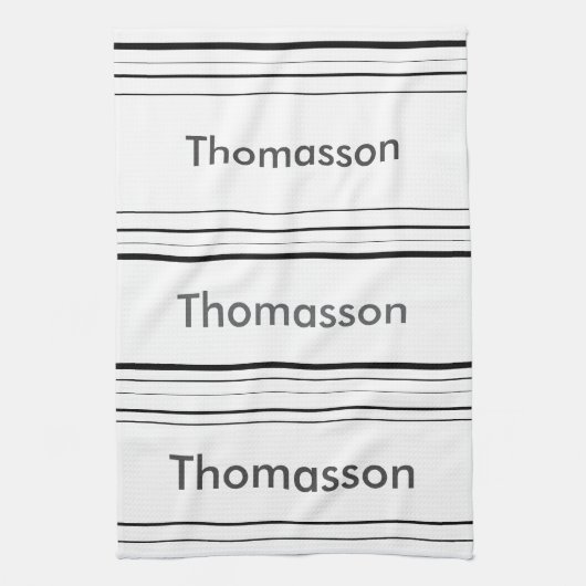 Creëer uw eigen gepersonaliseerde minimalistische  theedoek (Verticaal)