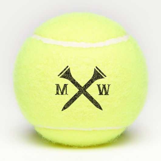 Creëer uw eigen gepersonaliseerde monogram tennisb tennisballen (Achterkant)