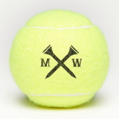 Creëer uw eigen gepersonaliseerde monogram tennisb tennisballen (Voorkant)