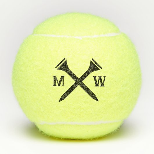 Creëer uw eigen gepersonaliseerde monogram tennisb tennisballen (Voorkant)