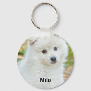 Creëer Uw eigen gepersonaliseerde Pet Dog Foto Sleutelhanger