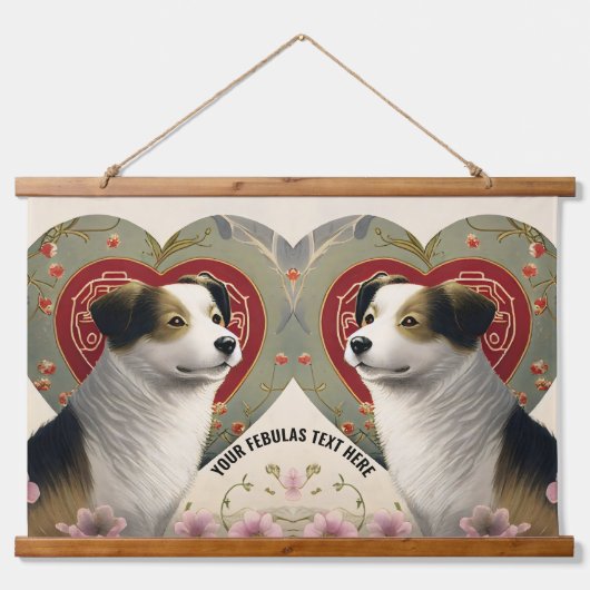 Creëer Uw Eigen Gepersonaliseerde Tekst van de Dou Hangend Wandkleed (Voorkant)