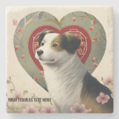 Creëer Uw Eigen Gepersonaliseerde Tekst van de Dou Stenen Onderzetter (Voorkant)