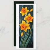 Creëer Uw eigen geschilderde Narcissus Bladwijzer (Voorkant / Achterkant)