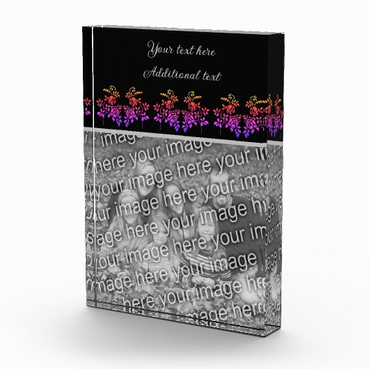 Creëer Uw eigen gestencild Rozen gepersonaliseerd Fotoblokken (Rechts)