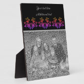 Creëer Uw eigen gestencild Rozen gepersonaliseerde Fotoplaat (Zijkant)