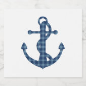 Creëer uw eigen gewoonte | Plaid tartan blauw anke Bier Etiket (Enkel label)