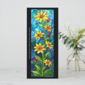 Creëer Uw eigen Glas in lood Bloemen Bladwijzer (Staand voorkant)