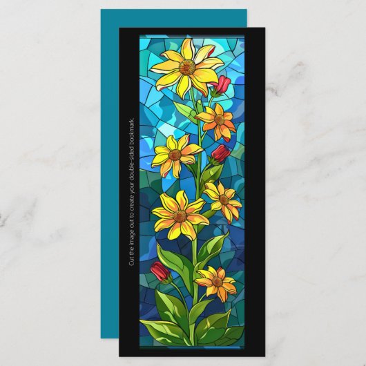 Creëer Uw eigen Glas in lood Bloemen Bladwijzer (Voorkant / Achterkant)