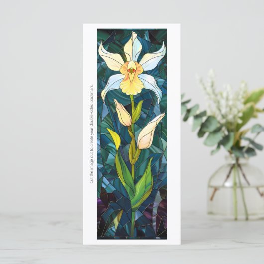 Creëer Uw eigen Glas in lood Daffodil Bladwijzer (Staand voorkant)