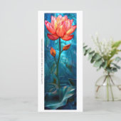 Creëer Uw Eigen Glas in lood Lotus Bladwijzer Kaar (Staand voorkant)