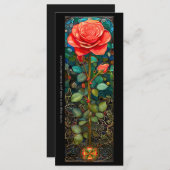 Creëer Uw Eigen Glas in lood Rozen Bladwijzer Kaar (Voorkant / Achterkant)