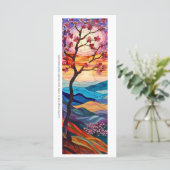 Creëer Uw eigen Glas in lood Sunset Bladwijzer (Staand voorkant)