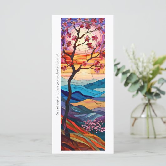 Creëer Uw eigen Glas in lood Sunset Bladwijzer (Staand voorkant)