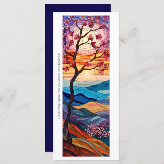 Creëer Uw eigen Glas in lood Sunset Bladwijzer (Voorkant / Achterkant)