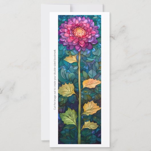 Creëer Uw Eigen Glas Roze Zinnia Bladwijzer (Voorkant)