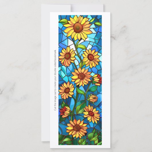 Creëer Uw Eigen Glas Zonnebloemen Mozaïek Bladwijz (Voorkant)