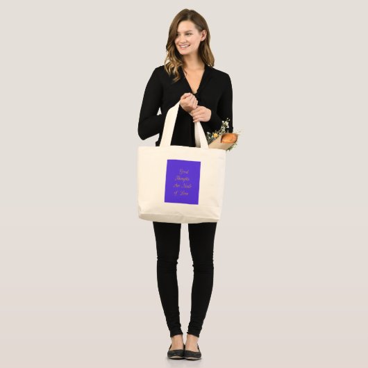 Creëer uw eigen goede ideeën met liefde grote tote bag (Voorkant (model))