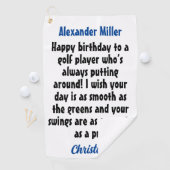 Creëer Uw Eigen Golfer Verjaardag Aangepaste Naam Golfhanddoek (Insitu)