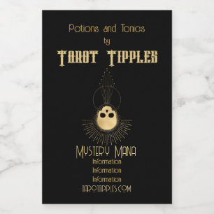 Creëer Uw Eigen Gouden Arcane Hanged Man Tarot Wijn Etiket