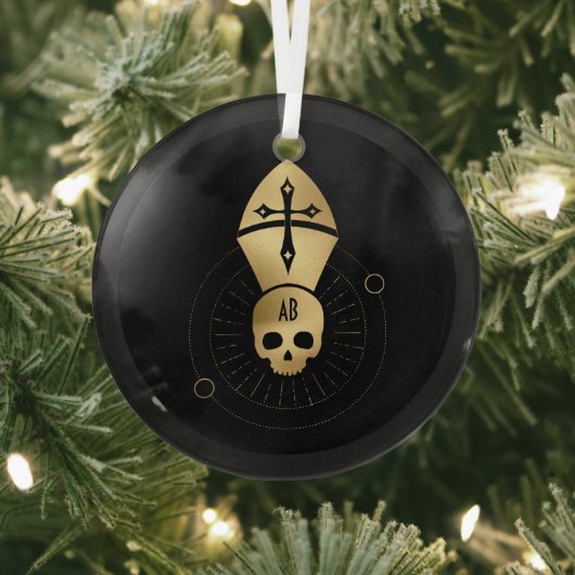 Creëer Uw eigen gouden Arcane Hierophant Tarot Glas Ornament (Insitu)