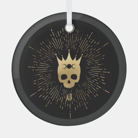 Creëer Uw eigen gouden Arcane Keizerin Tarot Glas Ornament (Voorkant)