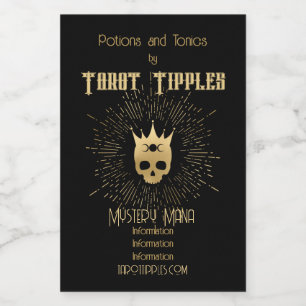 Creëer Uw eigen gouden Arcane Keizerin Tarot Wijn Etiket