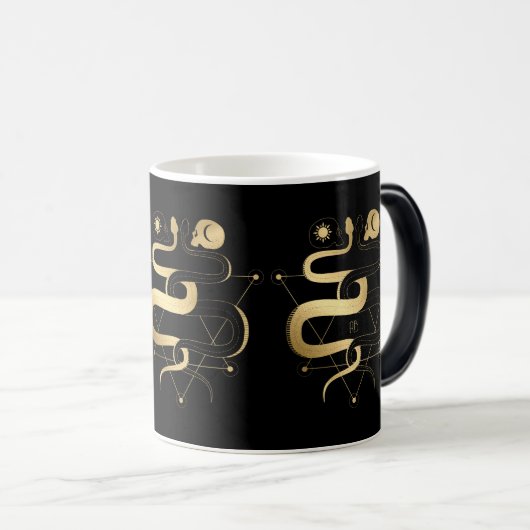 Creëer Uw eigen gouden Arcane Liefhebbers Tarot Magische Mok (Voorkant rechts)