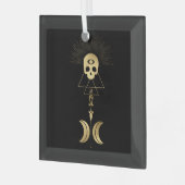 Creëer Uw eigen gouden Arcane Magician Tarot Glas Ornament (Voorkant links)