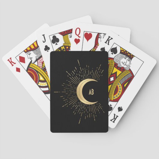 Creëer Uw eigen gouden Arcane Moon Tarot Pokerkaarten (Achterkant)