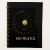 Creëer Uw eigen gouden Arcane Pentakel Tarot Planner (Voorkant)