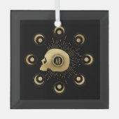 Creëer Uw eigen gouden Arcane Sterkte Tarot Glas Ornament (Voorkant)